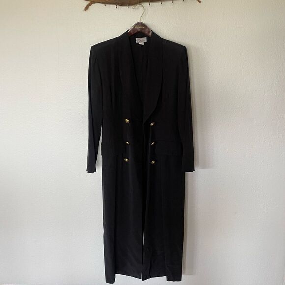 Vintage black and gold button dress jacket - Picture 3 of 6